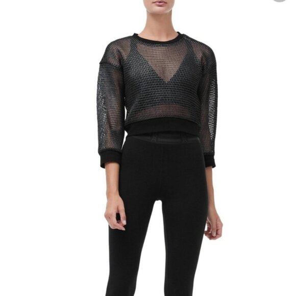 New Good American The Warrior Crop Cover-Up Top XS NWT - Picture 7 of 15